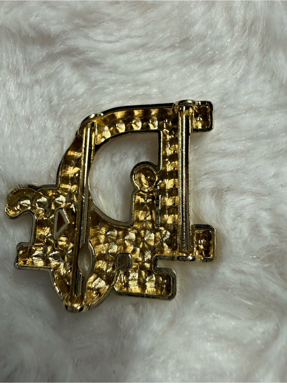 Statement Charm With Rhinestones- Gold Tone - Picture 2 of 4